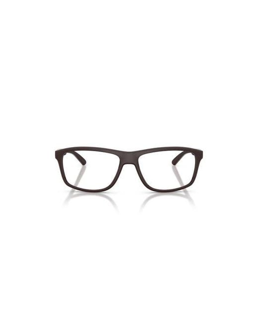 Arnette Black 57Mm Rectangle Optical Glasses for men