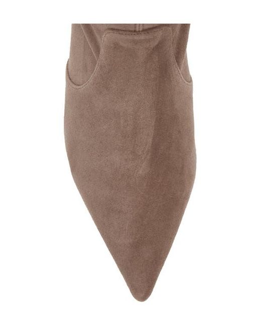 Stuart Weitzman Brown Stuart Supersculpt Pointy Toe Bootie 50