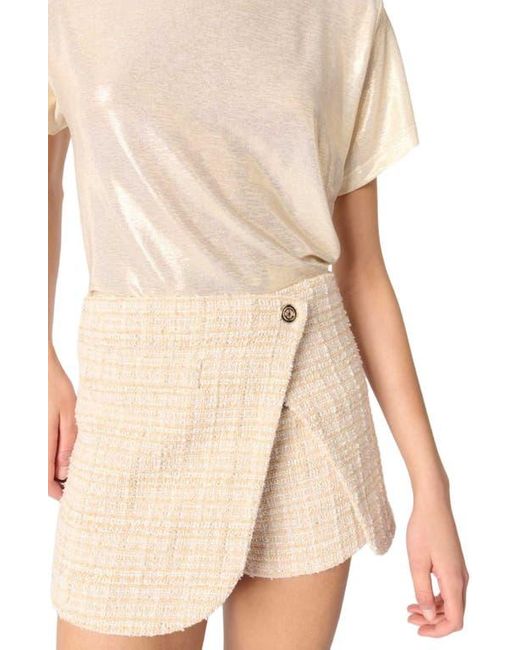 Maje Natural Layered Tweed Skort