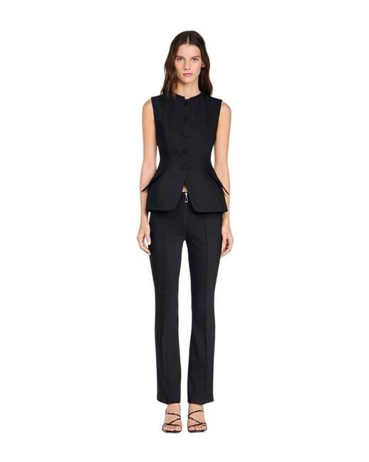 Sandro Black Peplum Jacket