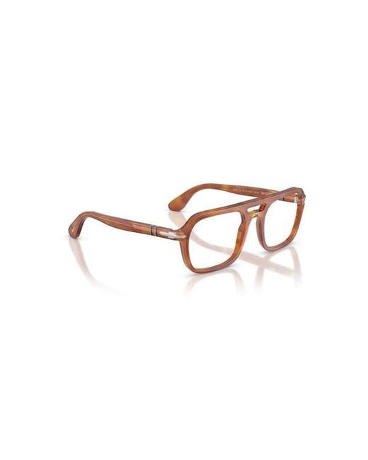 Persol Brown 54Mm Square Optical Glasses