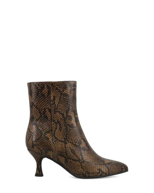MIA Brown Ediva Pointed Toe Bootie