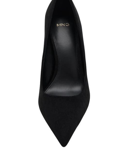 Mango Black Pointed Toe Pump