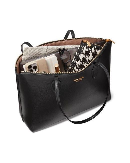 Kate Spade Black Large Bleecker Leather Tote