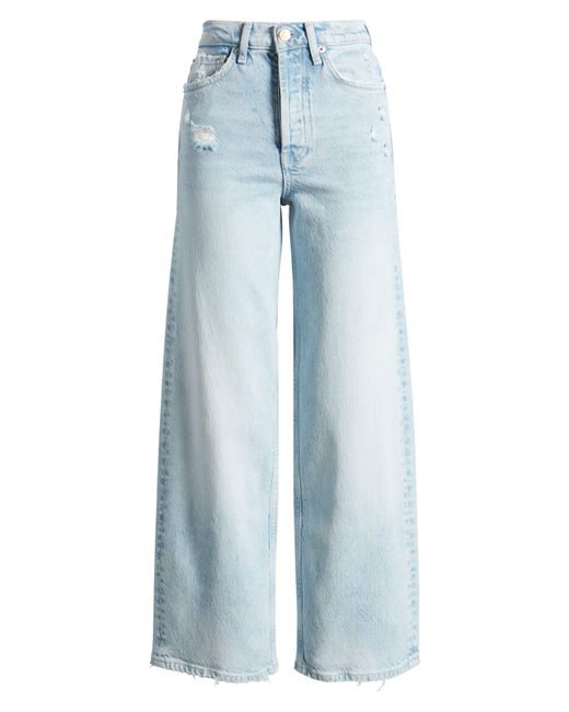Rails Blue Getty High Waist Distressed Wide Leg Ankle Jeans