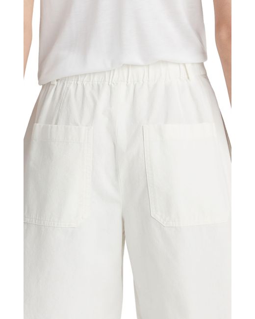 Vince White Washed Cotton Shorts