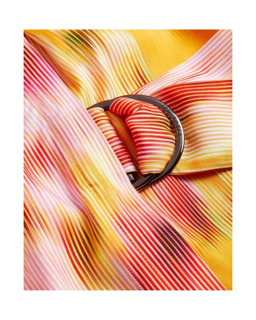 Ted Baker Orange Akemi Long Sleeve Faux Wrap Minidress
