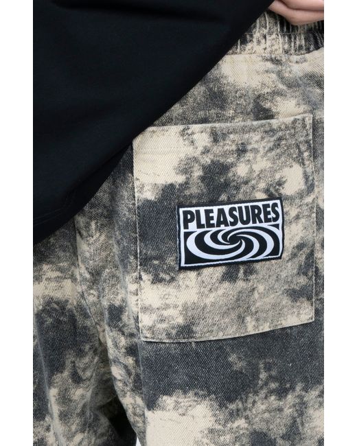 Pleasures Gray Cyclone Logo Shorts for men