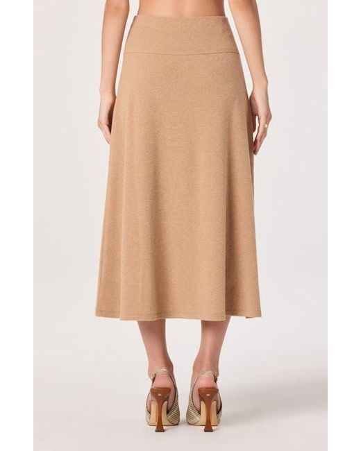 Astr Natural Knit Midi Skirt
