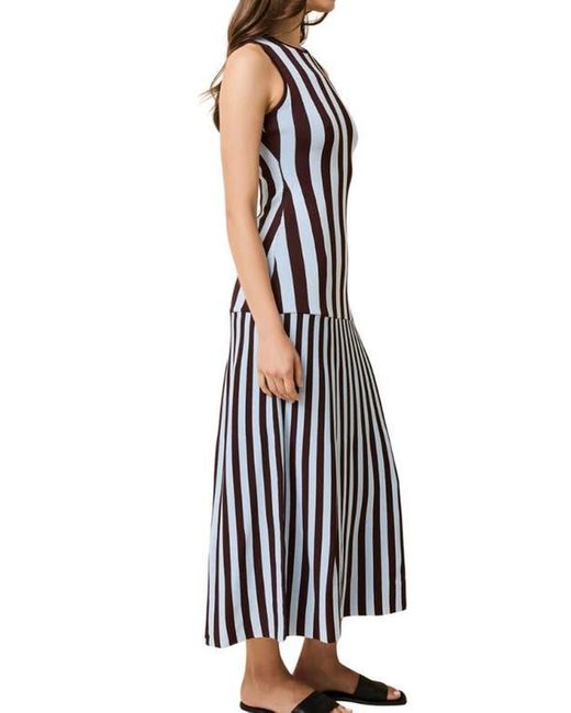 Solid & Striped White The Lucerne Mixed Stripe Knit Dress