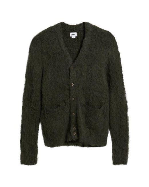 Obey Black Patron Cardigan for men