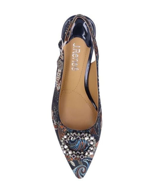 J. Reneé Blue Laverne Pointed Toe Slingback Pump