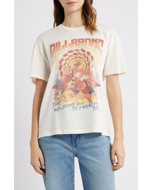 Billabong White Paradise Tour Short Sleeve Graphic T-Shirt
