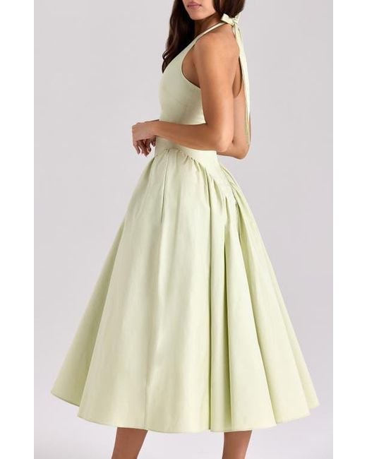 House Of Cb Marilyn Gingham Halter Midi Sundress in Yellow | Lyst House Of Cb Marilyn Gingham Halter Midi Sundress in Yellow | Lyst