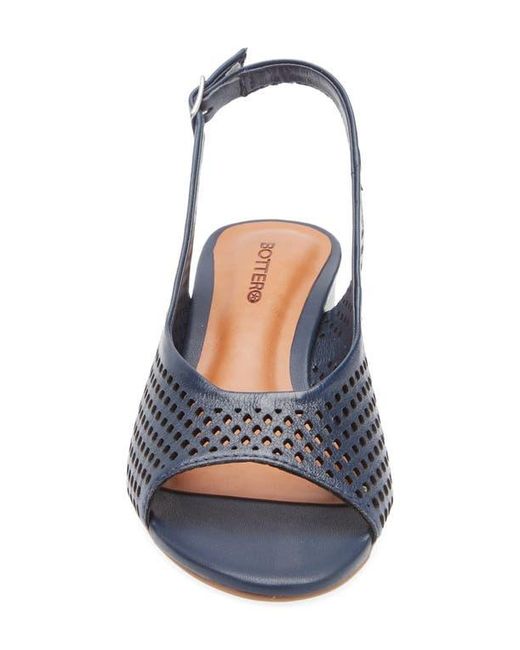 BOTTER Blue Botelsa Perforated Open Toe Slingback Pump