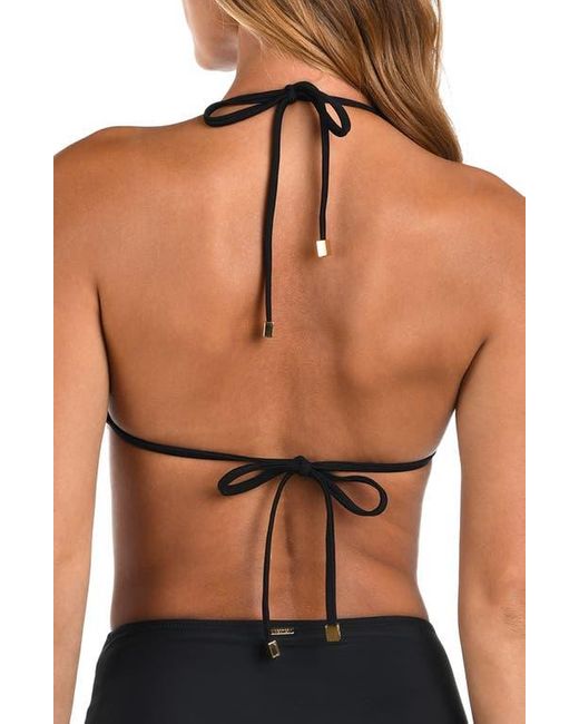 L'Agence Black Annabelle Solids Triangle Bikini Top