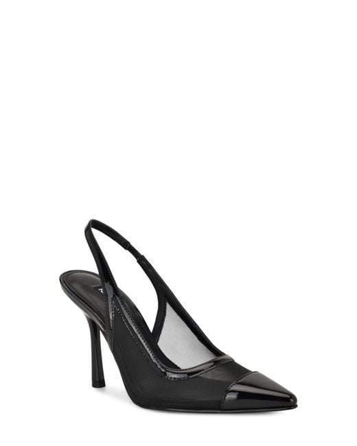 Nine West Black Jermain Slingback Pointed Toe Pump