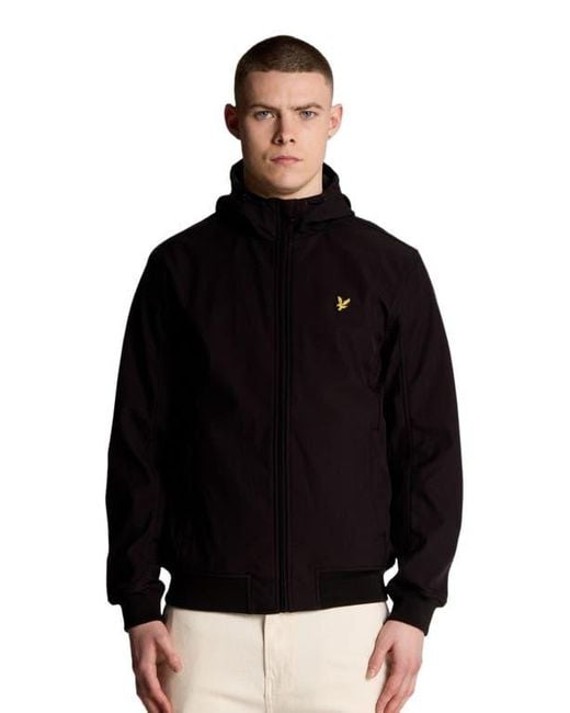 Lyle & Scott Black Mesh Lined Softshell Jacket for men
