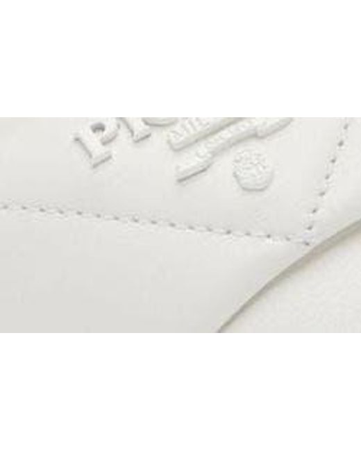 Prada White Diagram Platform Sandal