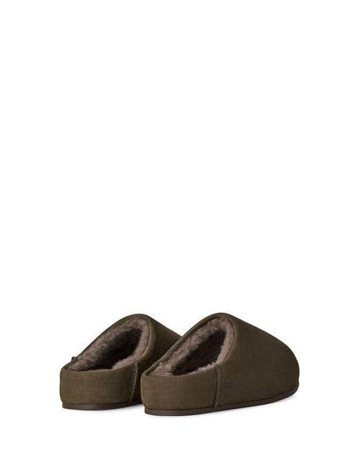 Ugg Brown Elea Croc Embossed Suede Slipper
