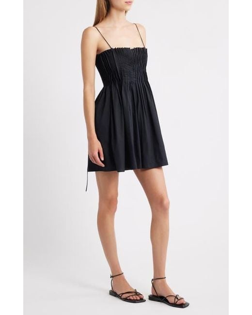 Mango Black Gaia Pintuck A-Line Dress