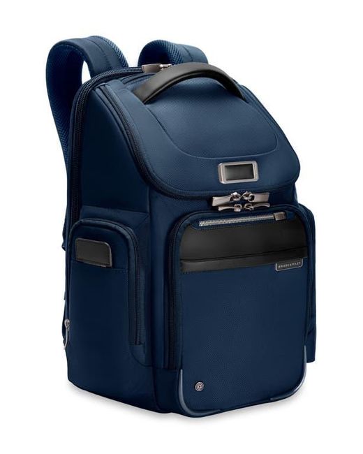 Briggs & Riley Blue Work Medium Widemouth Backpack