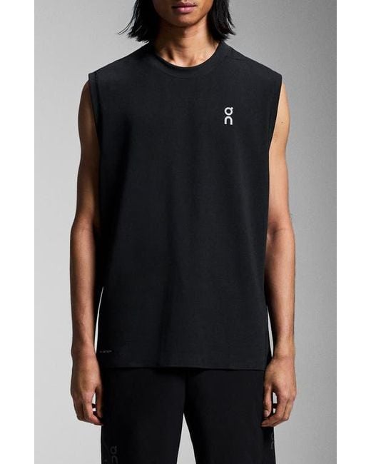 On Shoes Black Train Performance Tank for men