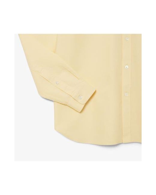 Lacoste Natural Regular Fit Oxford Button-Down Shirt for men