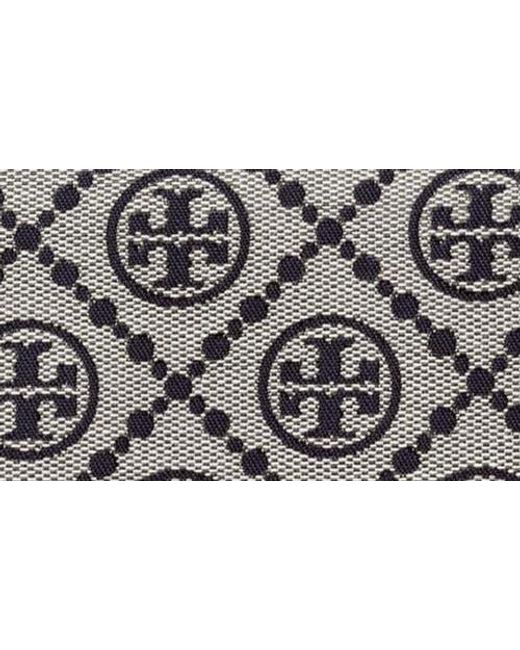 Tory Burch Gray T Monogram Wallet On A Chain
