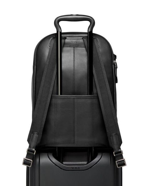 Tumi Gray Warren Leather Backpack for men