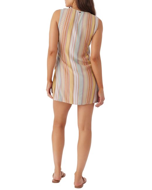 O'neill Sportswear Natural Maizie Stripe Wrap Minidress