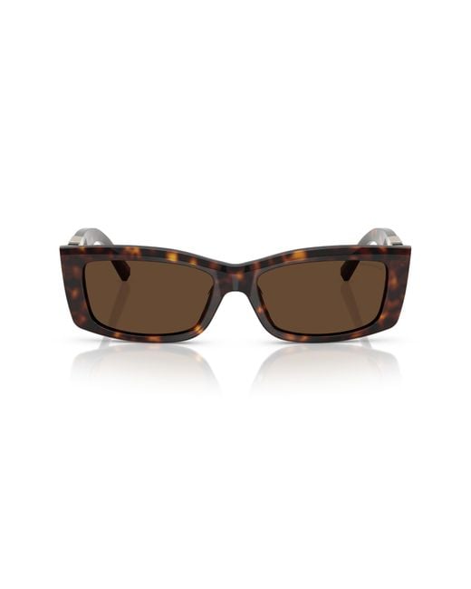 Tiffany & Co Brown 54Mm Rectangular Sunglasses