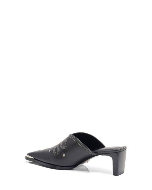 Free People Black Roxi Western Mule