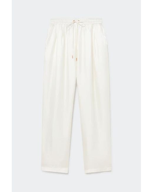 SILK LAUNDRY Natural Twill Slouch Pants