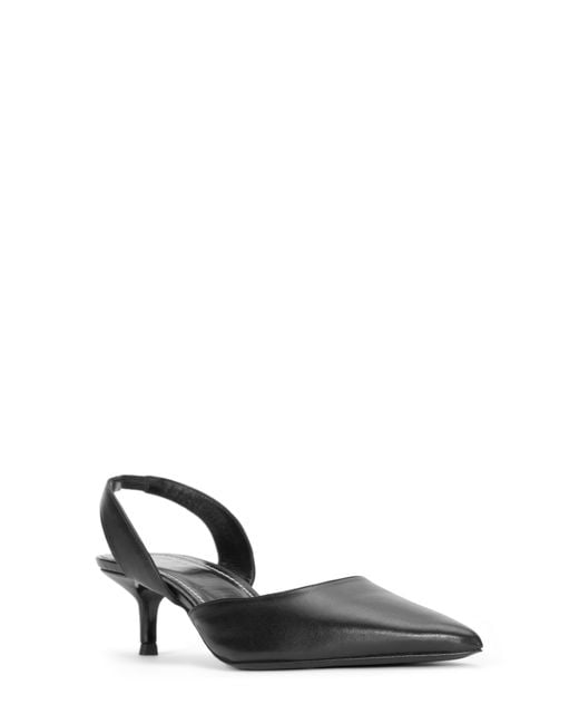 Staud Black Sebastion Slingback Pointed Toe Pump