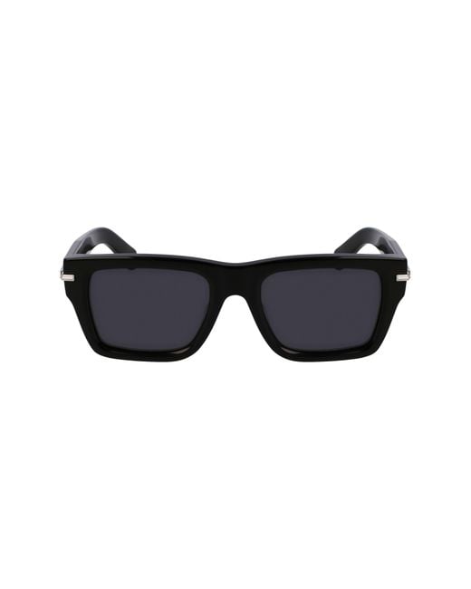 Ferragamo Black Prisma 53Mm Modified Rectangular Sunglasses for men