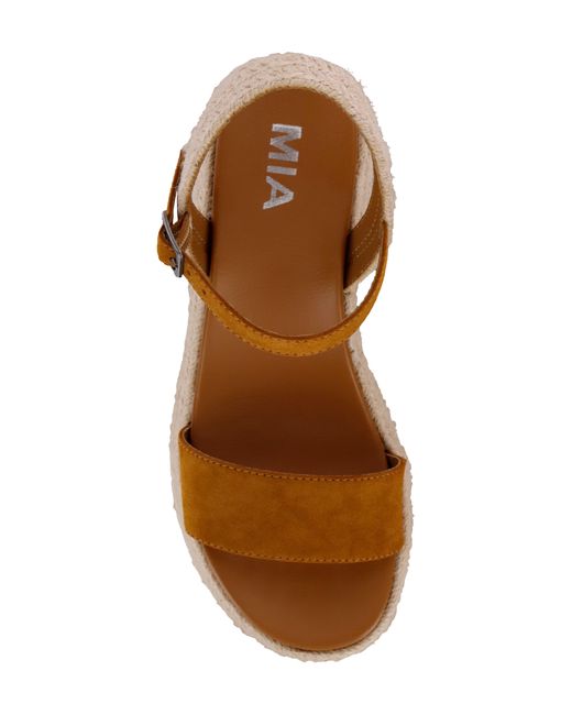 MIA Brown Zalia Wedge Platform Sandal