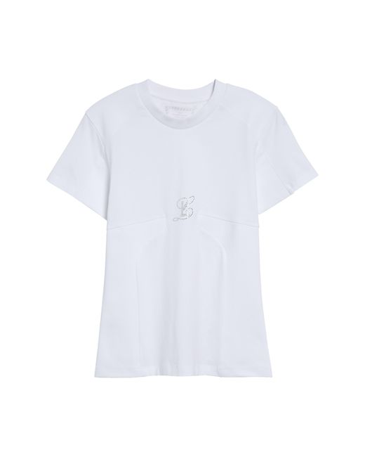 LUAR White Foil Monogram Cotton T-shirt