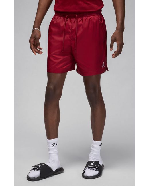 Nike Red Essential Poolside Drawstring Shorts for men