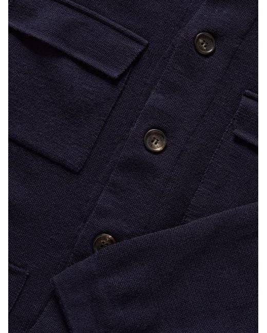 Robert Talbott Blue Landon Sweater Jacket for men