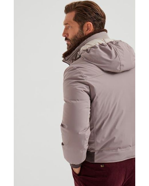 Brunello Cucinelli Brown Nylon Down Jacket for men
