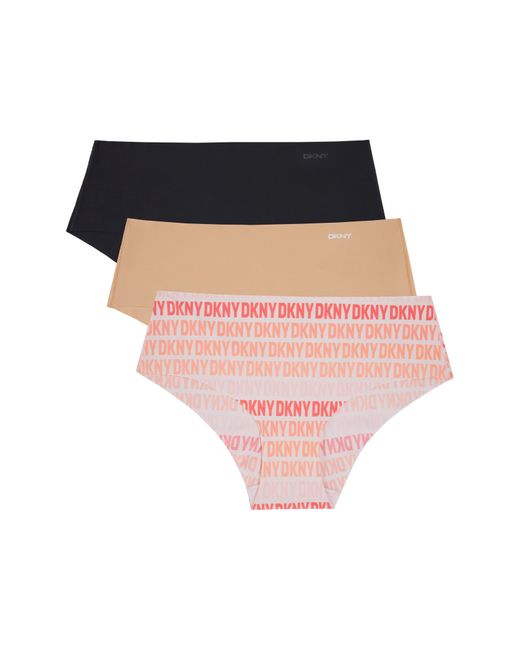 DKNY Multicolor Cut Anywhere Assorted 3-pack Hipster Briefs