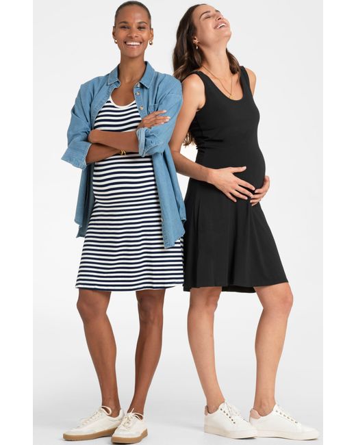 Seraphine Black Assorted 2-pack Sleeveless Maternity/nursing Dresses