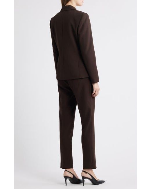 Tahari Black One-Button Crepe Jacket & Pants Set