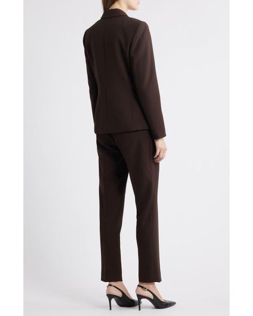 Tahari Black One-Button Crepe Jacket & Pants Set