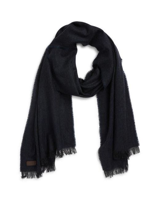 Canali Blue Textured Cashmere Scarf for men