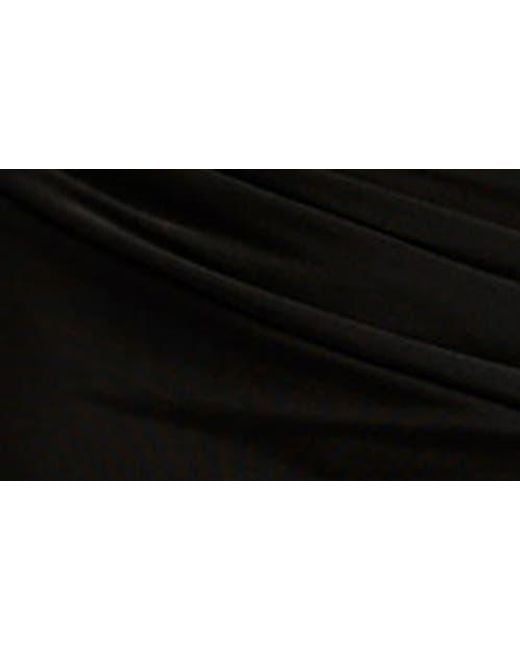 Bardot Black Veria Front Wrap Long Sleeve Mesh Gown