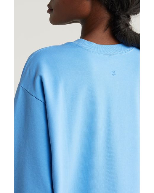 Zella Blue Swoop Crewneck Sweatshirt