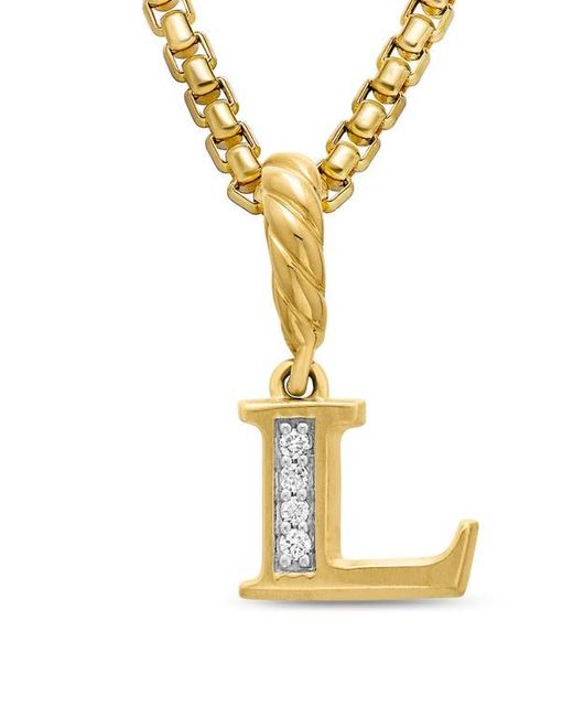 David Yurman Metallic Pavé A Initial Pendant