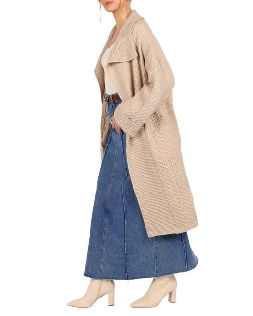 Petal & Pup Blue Soma Oversize Longline Open Front Cardigan